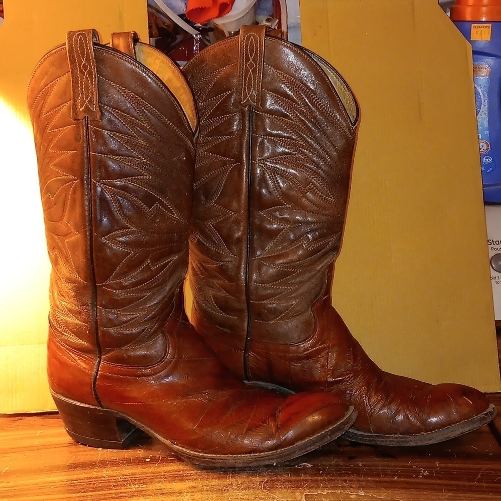 Dan Post woman's eel skin exotic cowgirl boots 👢 western 9